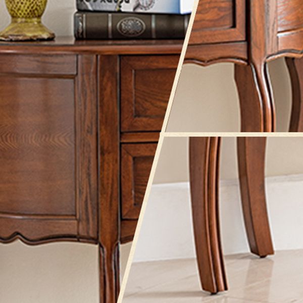 Console moderna di metà secolo Tavolo da divano di divani in legno massiccio