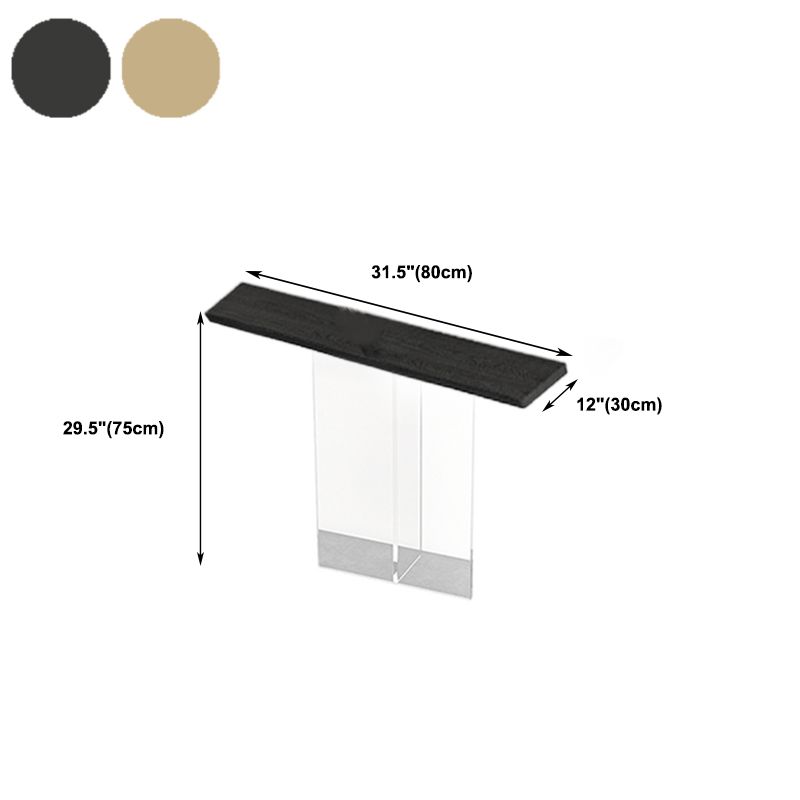 Contemporary Acrylic Console Table 11.8" W Rectangle End Table Clearhalo 'Console Tables' 'console_tables' 'Entry & Mudroom Furniture' 'furn' 'furn_console_tables' 'Furniture' 1200x1200_81f17ae9-79f4-4dc8-acba-eda48993fdbc