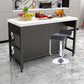 Modern Style Stationary Kitchen Trolley Marble Kitchen Trolley for Dining Room