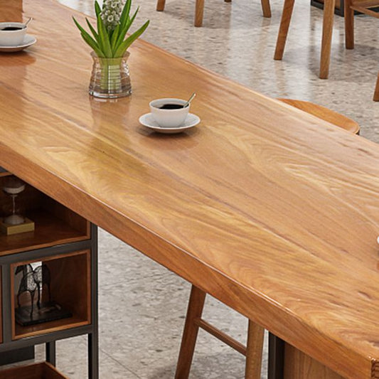 Rectangle Bar Dining Table Contemporary Wood Top Bar Table with Sled Base Clearhalo 'Bar Furniture' 'Bar Tables' 'bar_tables' 'furn' 'furn_bar_tables' 'Furniture' 'furniture_bar_tables' 'Kitchen & Dining Furniture' 1200x1200_81f5d60d-2f78-4138-8ca5-90ff329307b4