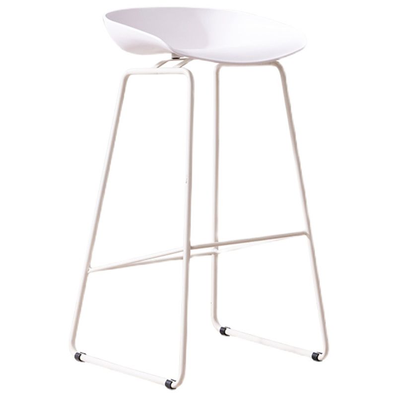 Modern Style Bar-stool Sled Legs with Iron Footrest Low Back Barstool for Kitchen Clearhalo 'Bar Furniture' 'Bar Stools' 'bar_stools' 'furn' 'furn_bar_stools' 'furniture_bar_stools' 'Kitchen & Dining Furniture' 'kitchen&dining_furn' 'kitchen' 'kitchen_furn' Furniture' 1200x1200_81f67394-63d8-4fe2-84af-0c74d479381e