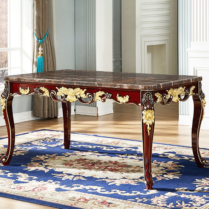 Rectángulo de muebles de mármol 4 patas colección de comedor para comedor