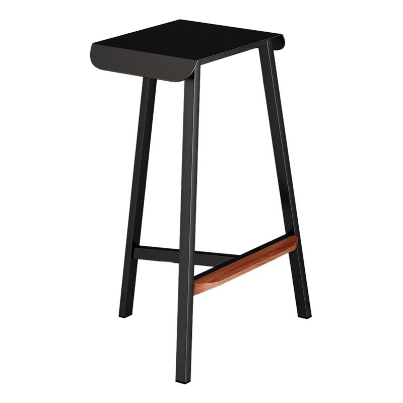 Modern Armless Backless Counter Stool Iron Cafe Bar Stool with Seat and Pedal Clearhalo 'Bar Furniture' 'Bar Stools' 'bar_stools' 'furn' 'furn_bar_stools' 'Furniture' 'Kitchen & Dining Furniture' 1200x1200_81fa0e30-4ba9-4070-b9fd-b6ea37ac4cbb