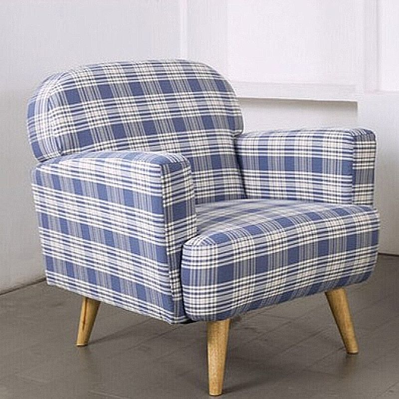 Contemporary Fabric Settee Stain Resistant Tight Seat Sofa for Living Room