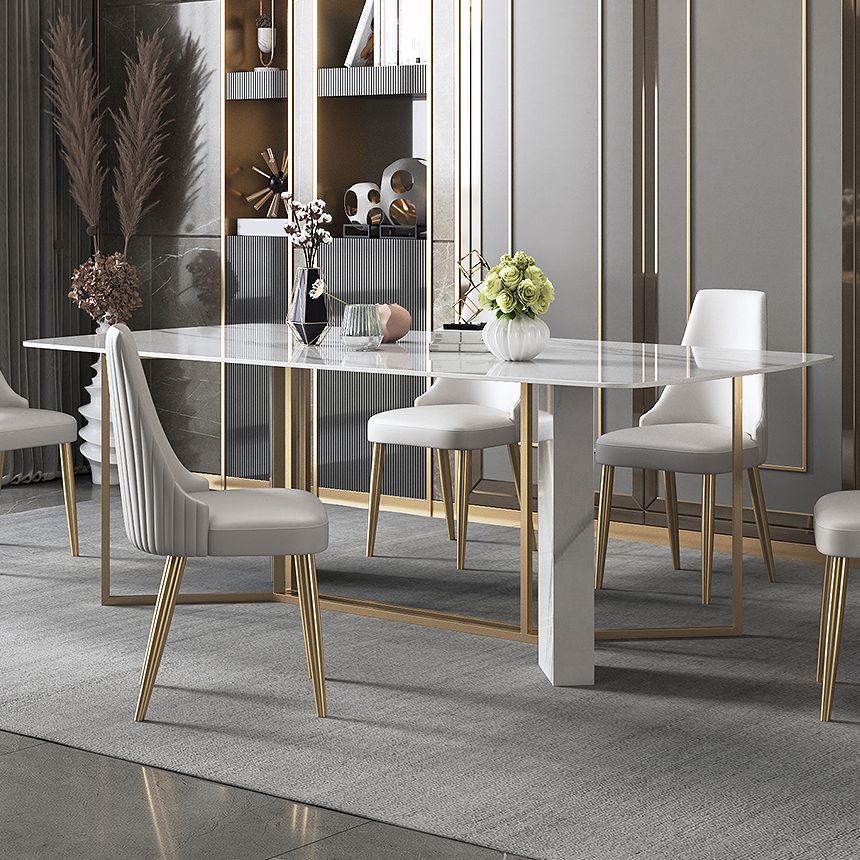 Traditional Luxury Dining Table Rectangle Sintered Stone White Dining Table for Dinning Room Clearhalo ' dining_table' 'Dining Tables & Seating' 'Dining Tables' 'furn' 'furn_dining_table' 'Furniture' 'furniture_dining_table' 'Kitchen & Dining Furniture' 'kitchen&dining_furn' 'kitchen' 'kitchen_dining_table' 1200x1200_81fe0314-d66a-47a9-8c94-c1ec174cdd5a