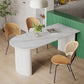 Sintered Stone Dining Table Modern White Furniture with Double Pedestal for Office Clearhalo 'Dining Tables & Seating' 'Dining Tables' 'dining_table' 'furn' 'furn_dining_table' 'Furniture' 'Kitchen & Dining Furniture' 1200x1200_81fe198c-4ea9-4e90-b378-55cd19bda54c