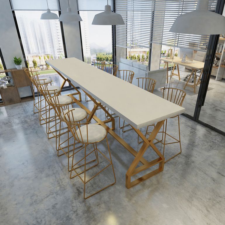 Pine Wood Bar Dining Table Traditional Luxury Rectangle Bar Table with Trestle Base Clearhalo 'Bar Furniture' 'Bar Tables' 'bar_tables' 'furn' 'furn_bar_tables' 'Furniture' 'Kitchen & Dining Furniture' 1200x1200_81ff2107-e091-4a4e-b341-ee55421bbc61