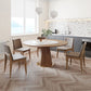 Set di tavoli da pranzo moderni 1/3/4/5 pezzi e sedie da pranzo in legno massiccio rotondo