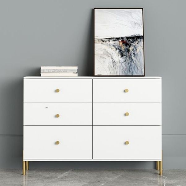 Modern Engineered Wood Sideboard Simple White Buffet Table with Drawer for Dining Room Clearhalo 'buffet_sideboard' 'Buffets & Sideboards' 'furn' 'furn_buffet_sideboard' 'Furniture' 'Kitchen & Dining Furniture' 1200x1200_8200f0ad-2813-47f5-9dea-6530c10de9b4