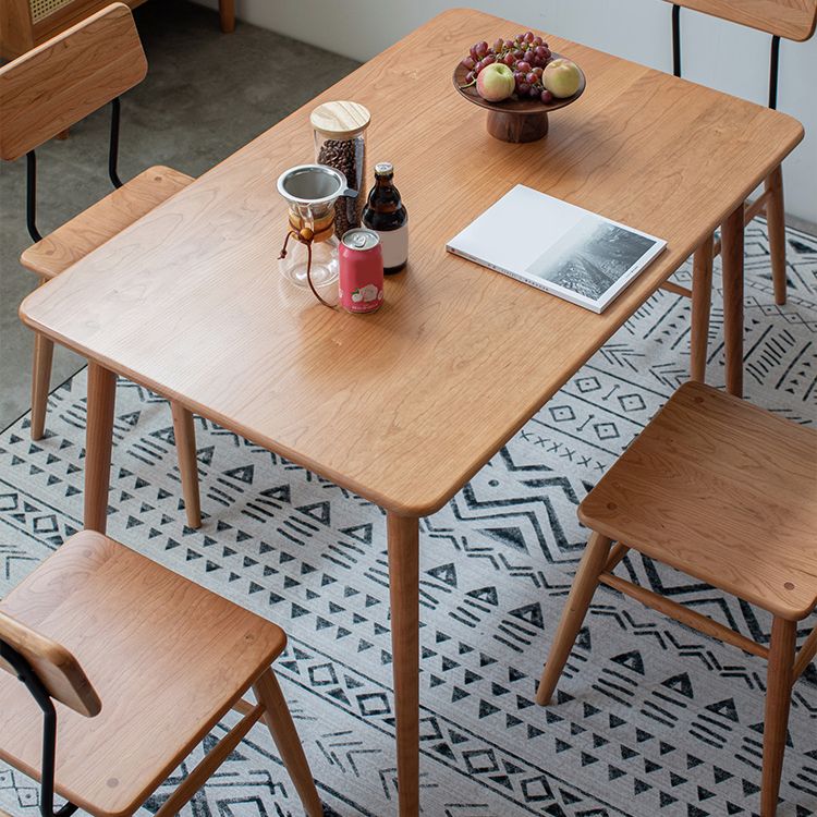 Set da pranzo moderno da 1/4/5/6 pezzi Tavolo da pranzo rettangolare in legno di ciliegio per sala da pranzo