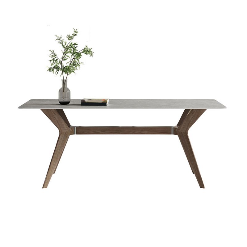 Set di tavoli da pranzo in pietra grigio moderno 1/4/5 pezzi set da pranzo con sedie in pelle