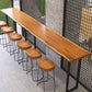 Industrial Solid Wood Bar Table Set 1/2/3/7 Pieces Counter Table with Backless Stools Clearhalo 'Bar Furniture' 'furn' 'furn_home_bar_bar_sets' 'Furniture' 'Home Bars & Bar Sets' 'home_bar_bar_sets' 'Kitchen & Dining Furniture' 1200x1200_8202c38f-bb5d-4e24-bfe9-ddb7d3661ebd