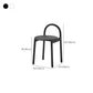 Contemporary Armless Dining Stools Solid Wood Bar Stools with Footrest
