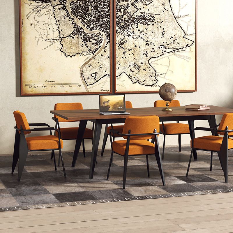 Silla de estilo industrial tapizado silla de comedor abierta para interiores para interiores