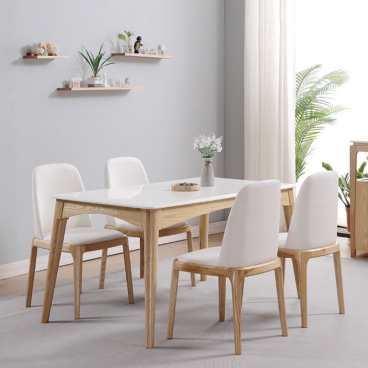 Simple Style Marble Dining Table 4 Legs Base Rectangle Table for Kitchen Clearhalo ' dining_table' 'Dining Tables & Seating' 'Dining Tables' 'furn' 'furn_dining_table' 'Furniture' 'furniture_dining_table' 'Kitchen & Dining Furniture' 'kitchen&dining_furn' 'kitchen' 'kitchen_dining_table' 1200x1200_82087715-7fcb-4b92-b79e-231fadec2c91