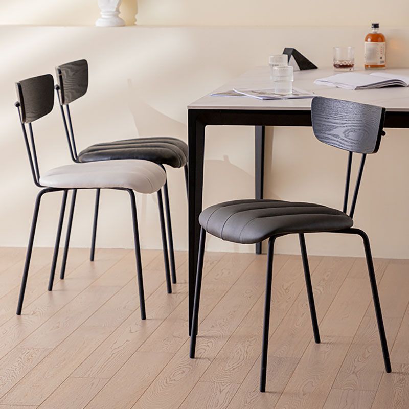 Industrial Dining Chair Kitchen Armless Chairs with Metal Legs Clearhalo 'Dining Chairs' 'Dining Tables & Seating' 'dining_chair' 'furn' 'furn_dining_chair' 'Furniture' 'furniture_dining_chair' 'Kitchen & Dining Furniture' 1200x1200_8208b418-9e86-4a8b-8b60-d4f4c413a24a
