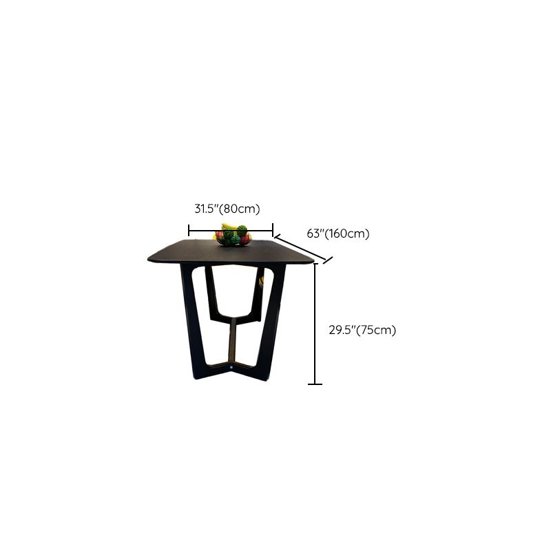 Industrial Kitchen Dinner Table Rectangle Trestle Dining Table Clearhalo 'Dining Tables & Seating' 'Dining Tables' 'dining_table' 'furn' 'furn_dining_table' 'Furniture' 'Kitchen & Dining Furniture' 1200x1200_820910aa-2810-4580-a1ca-6485df2890f6