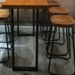Mesa de pub de barra moderna de interior Juego de mesa 1/2/3/4/6 Piezas Mesa de pubs de madera maciza en natural