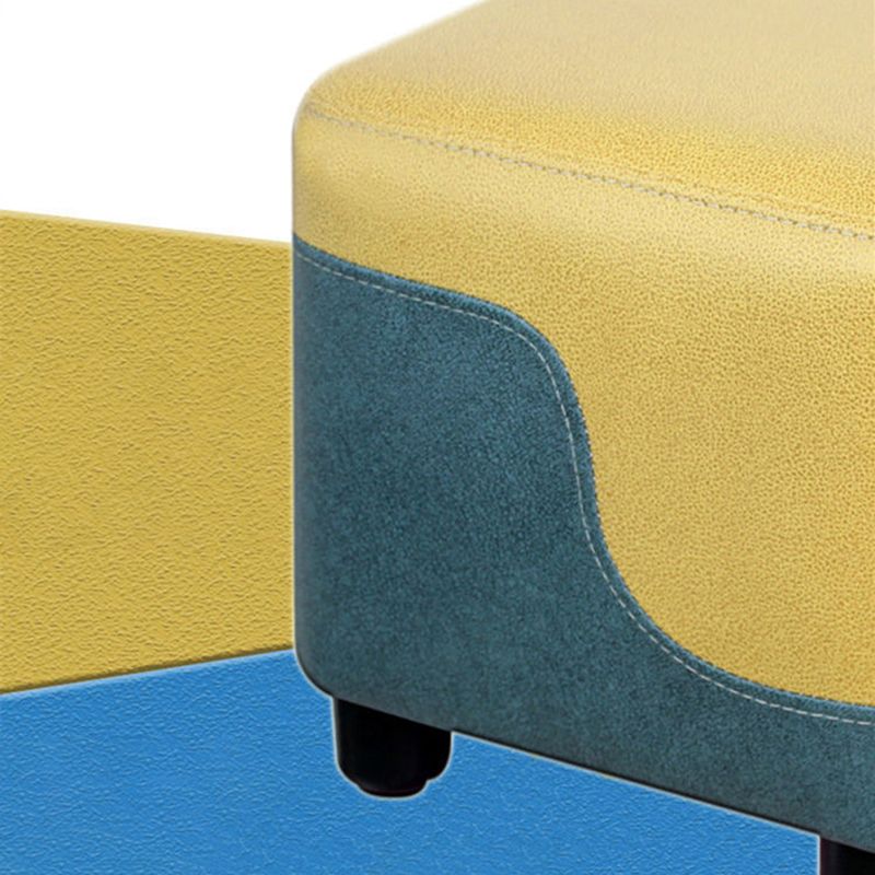 Popular Round Pouf Chair Contrast Color Cotton Water Resistant Footstool Ottoman Clearhalo 'furn' 'furn_ottomans_poufs' 'Furniture' 'Living Room Furniture' 'Ottomans & Poufs' 'ottomans_poufs' 1200x1200_820d78ae-0c15-44f2-b76a-89368a216896