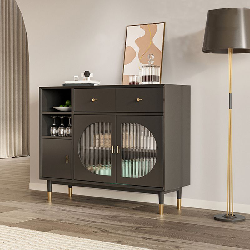 Mesa del aparador de madera diseñada con cajones de comedor glamoroso