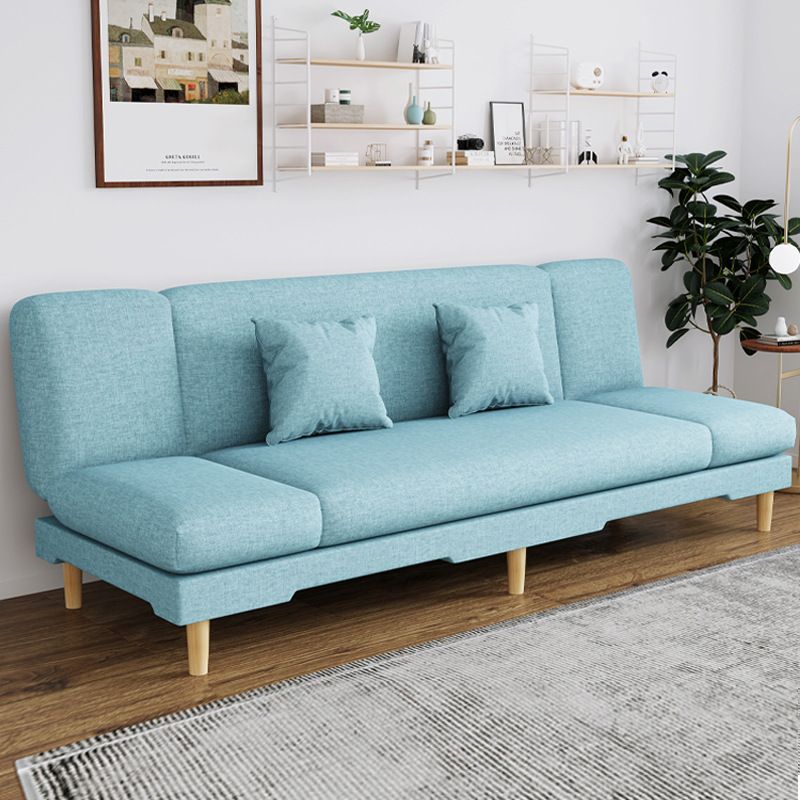 Modern Wood Legs Sofa 2/3 Seater Armless Convertible Sleeper Sofa Clearhalo 'Furniture' 'furniture_sofas' 'kitchen' 'kitchen_sofas' 'Living Room Furniture' 'Sofa' 'sofas' 1200x1200_821077d4-e929-4186-9730-f483bd29fb86