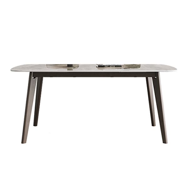 Contemporary Sintered Stone Dining Table Solid Wood Dining Table with 4 Legs Clearhalo 'Dining Tables & Seating' 'Dining Tables' 'dining_table' 'furn' 'furn_dining_table' 'Furniture' 'furniture_dining_table' 'Kitchen & Dining Furniture' 'kitchen' 'kitchen_dining_table' 1200x1200_8210b43a-89d7-4397-af11-32ce7853c62b