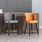 Modern Armless Backrest Counter Stool Iron Cashier Bar Stool with Leather Cushion Clearhalo 'Bar Furniture' 'Bar Stools' 'bar_stools' 'furn' 'furn_bar_stools' 'furniture_bar_stools' 'Kitchen & Dining Furniture' 'kitchen&dining_furn' 'kitchen' 'kitchen_furn' Furniture' 1200x1200_82112592-9340-4be6-9643-56341c1c243d
