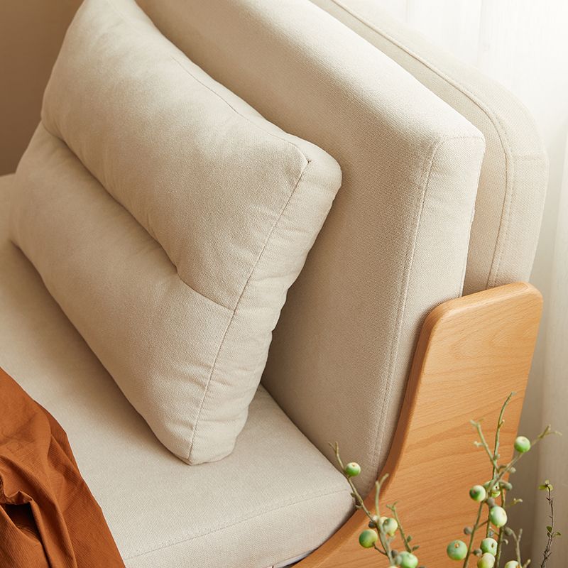 Scandinavian Solid Wood Removable Futon Sleeper Sofa Pillow Included Clearhalo 'furn' 'furn_futons' 'Furniture' 'Futons & Daybeds' 'Futons' 'Living Room Furniture' 1200x1200_82113b0b-e9ee-4097-9ee3-0779d69122cc