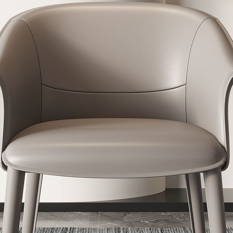 Silla de brazo de cena de cuero silla de brazo tapizado para el comedor