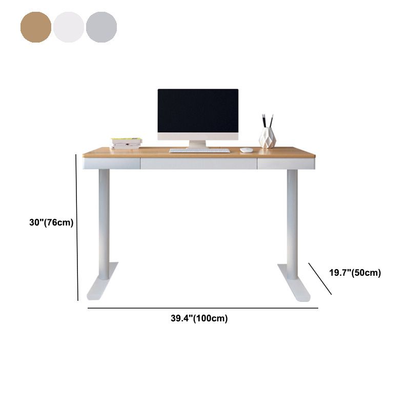 Contemporary Marble T-Shape Office Desk with Metal Legs Writing Desk Clearhalo 'furn' 'furn_office_desk' 'Furniture' 'Office Desks' 'Office Furniture' 'office_desk' 1200x1200_8211a435-c613-4423-9045-8102e16e4126