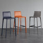 Contemporary Metal Bar Stool Backrest Counter Stool for Living Room