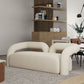 Hedendaagse stijl gebogen bankverklaring Tuxedo Arm Sofa in wit