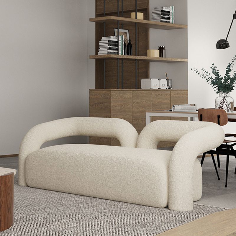 Hedendaagse stijl gebogen bankverklaring Tuxedo Arm Sofa in wit