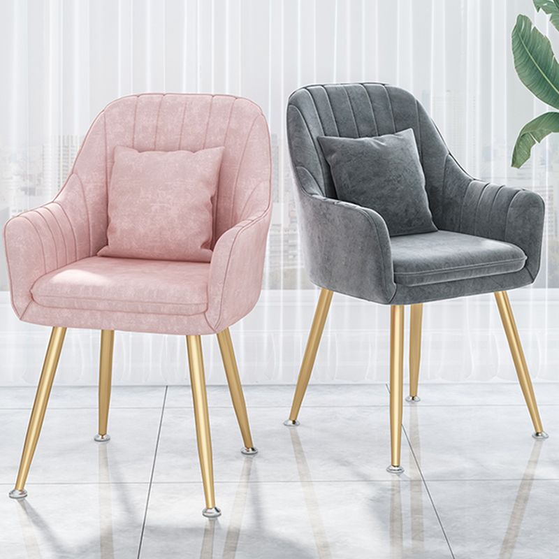 Scandinavian Style Metal Dining Chair Bedroom Solid Back Dining Arm Chairs Clearhalo ' kitchen&dining_furn' 'Dining Chairs' 'Dining Tables & Seating' 'dining_chair' 'furn' 'furn_dining_chair' 'Furniture' 'furniture_dining_chair' 'Kitchen & Dining Furniture' 'kitchen' 1200x1200_82159c45-1d51-453a-a527-8b2888d0e1b6