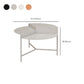 Mid-Century Modern Round Coffee Table with 3 Legs in Iron Cocktail Table