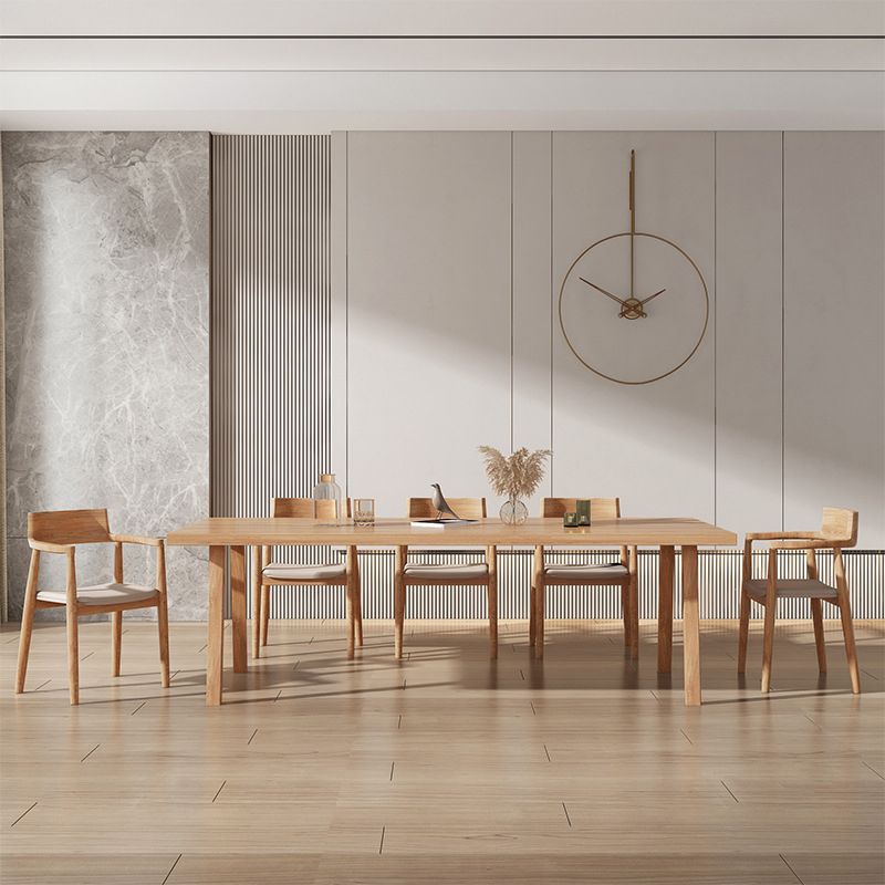Ensemble de Table à manger rectangulaire 1/6/9 pièces, ensemble de Dinette en bois de pin pour la cuisine
