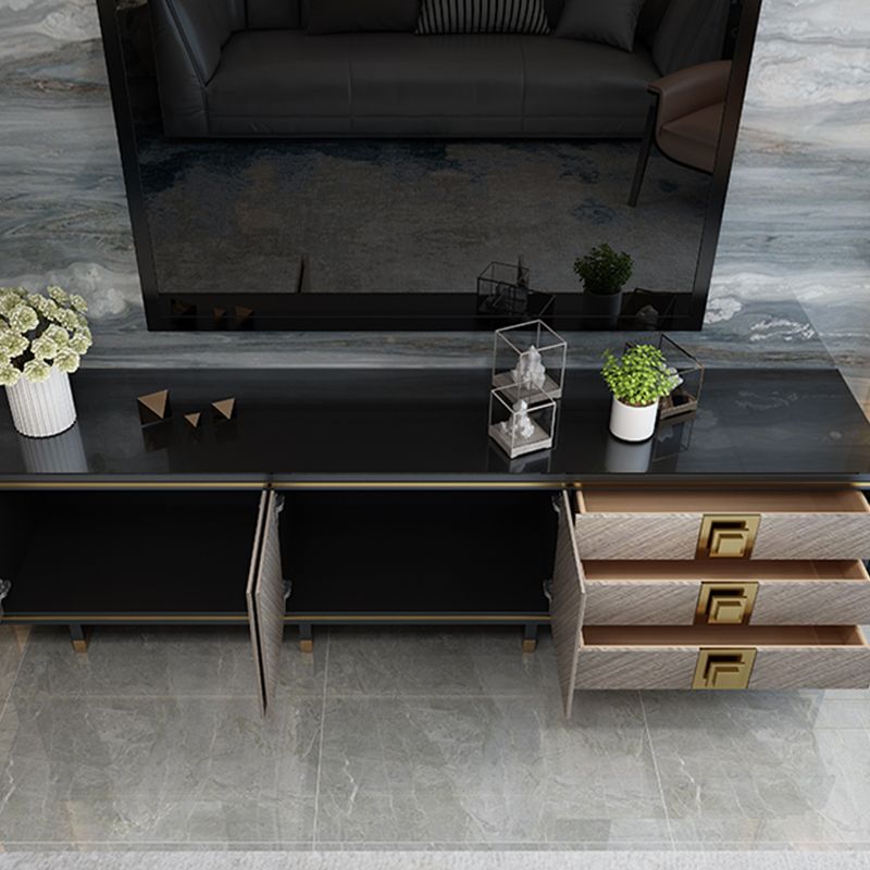 Mobile tv in vetro nero splendido casa casa semplice console