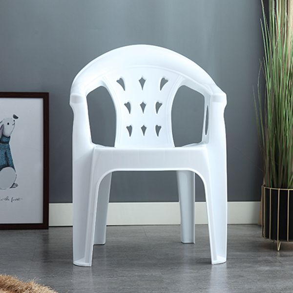 Contemporary Plastic Dining Armchair Slat Back Stacking Side Chair for Home Clearhalo ' kitchen&dining_furn' 'Dining Chairs' 'Dining Tables & Seating' 'dining_chair' 'furn' 'furn_dining_chair' 'Furniture' 'furniture_dining_chair' 'Kitchen & Dining Furniture' 'kitchen' 1200x1200_82197a28-9075-4d36-ba83-aa51a58d3a80