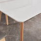 Rectangle Contemporary Dining Room Table White Sintered Stone Table with Ash Solid Wood Base Clearhalo ' dining_table' 'Dining Tables & Seating' 'Dining Tables' 'furn' 'furn_dining_table' 'Furniture' 'furniture_dining_table' 'Kitchen & Dining Furniture' 'kitchen&dining_furn' 'kitchen' 'kitchen_dining_table' 1200x1200_821b2a0a-bf54-4f36-af76-3d2542ec1114