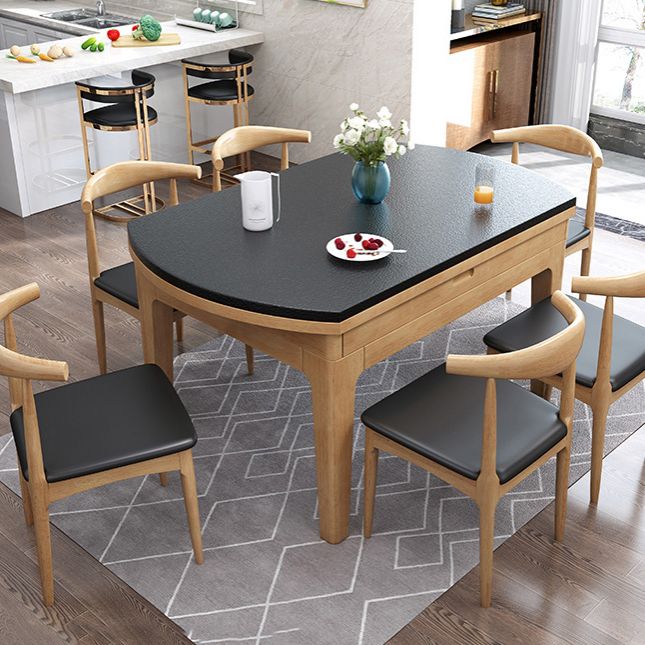 Modern Scalable Stone Dining Table Rubber Legs for Dining Room Clearhalo 'Dining Tables & Seating' 'Dining Tables' 'dining_table' 'furn' 'furn_dining_table' 'Furniture' 'Kitchen & Dining Furniture' 1200x1200_821c01a8-44fe-4ea6-abc4-ca78eff111c9