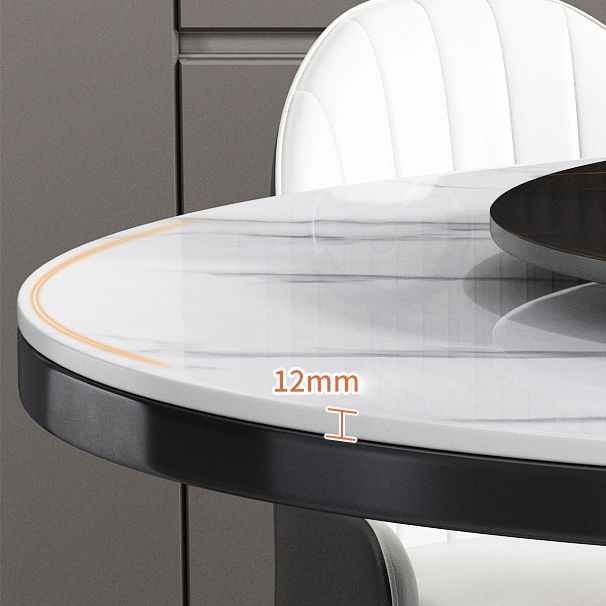 Modern Rubberwood Home Table Round Pedestal Convertible Dining Table Clearhalo 'Dining Tables & Seating' 'Dining Tables' 'dining_table' 'furn' 'furn_dining_table' 'Furniture' 'furniture_dining_table' 'Kitchen & Dining Furniture' 'kitchen' 'kitchen_dining_table' 1200x1200_821c4e2b-22fd-4143-be1e-986a7f1459b9