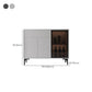 Adjustable Shelving Buffet Stand Engineered Wood Sideboard Cabinet with LED Lights