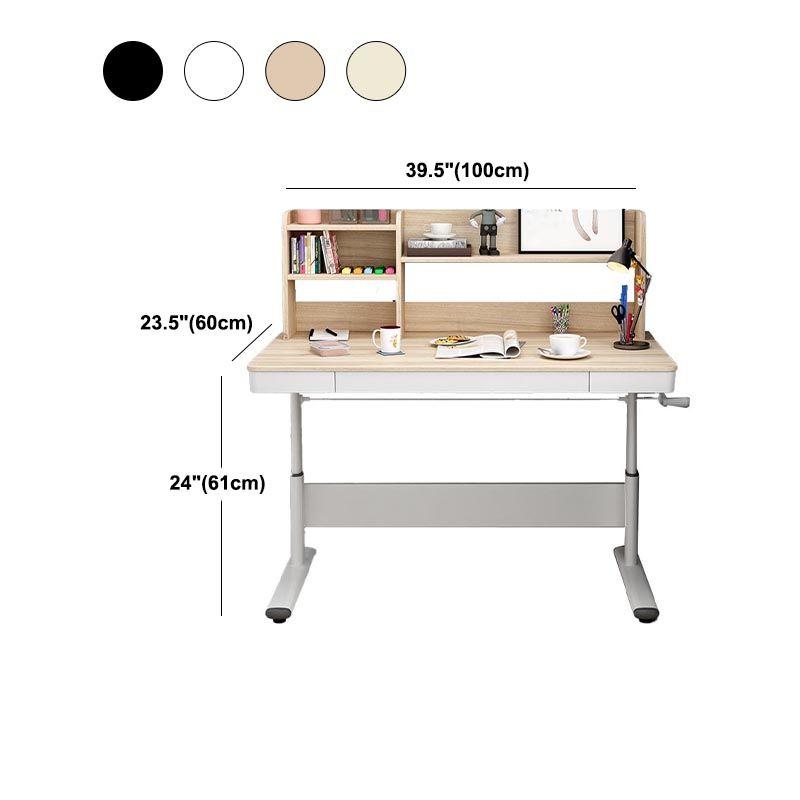 Contemporary Style Standing Desk Converter Metal Trestle Base Desk for Office Clearhalo 'furn' 'furn_office_desk' 'Furniture' 'Office Desks' 'Office Furniture' 'office_desk' 1200x1200_821f124d-e22c-4e14-a9c4-f9a24161306e