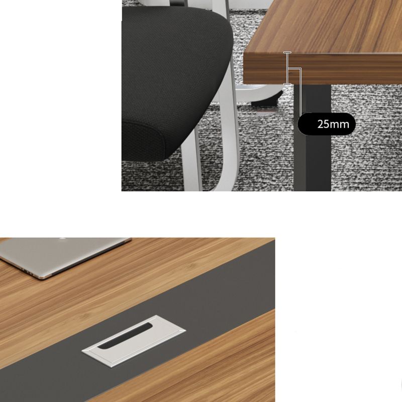 Contemporary Style Meeting Desk Brown Office Desk for Office and Meeting Room Clearhalo 'furn' 'furn_office_desk' 'Furniture' 'Office Desks' 'Office Furniture' 'office_desk' 1200x1200_8220e7d4-8fbe-4fd7-b3d5-32dbca717cff