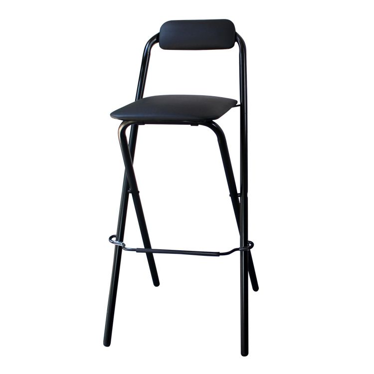 Modern Backrest Folding Counter Stool Iron Balcony Bar Stool with Footrest Clearhalo 'Bar Furniture' 'Bar Stools' 'bar_stools' 'furn' 'furn_bar_stools' 'furniture_bar_stools' 'Kitchen & Dining Furniture' 'kitchen&dining_furn' 'kitchen' 'kitchen_furn' Furniture' 1200x1200_8221c72f-b54d-41cf-adf3-42c4b2450c4b