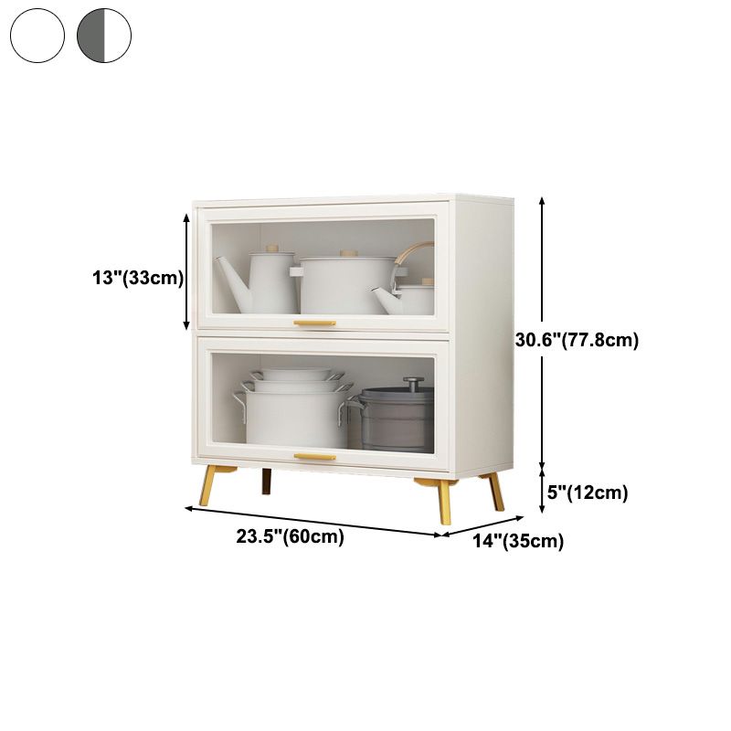 Contemporary Kitchen Dining Server Manufactured Wood Dining Server with Glass Doors Clearhalo 'buffet_sideboard' 'Buffets & Sideboards' 'Furniture' 'furniture_buffet_sideboard' 'Kitchen & Dining Furniture' 1200x1200_8222a460-3994-4284-8b28-fb87d3f26a8a