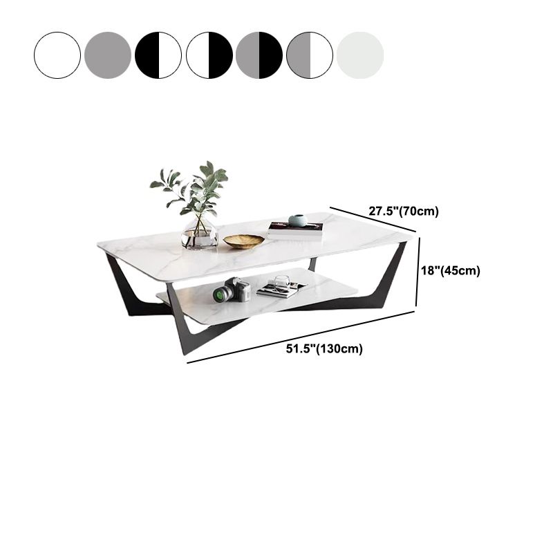 Slate Rectangular Coffee Table Minimalist Coffee Table for Living Room Clearhalo 'Coffee & Accent Tables' 'Coffee Tables' 'coffee_tables' 'furn' 'furn_coffee_tables' 'Furniture' 'Living Room Furniture' 1200x1200_8223af9d-8141-45d5-bdc4-45c6be5efea8