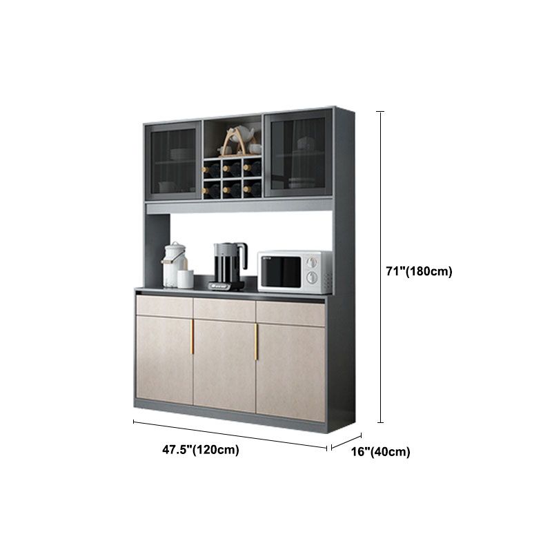 Sideboard in legno ingegnerizzato contemporaneo con porta e cassetto per la cucina