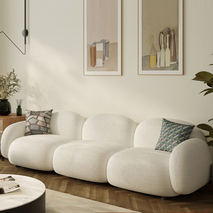 Vierkante arm bank moderne stijl faux leer en wol standaard bank