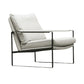 Mid-Century Modern Sled Arm Chair Leather Accent Armchair for Bedroom